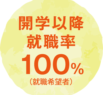 就職率 100%